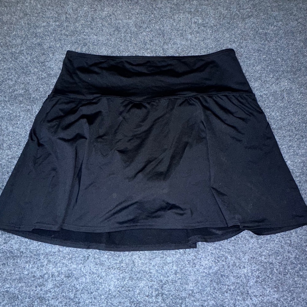 Lands' End Women Black Swim Skirt Lycra Xtra Life Plus Size 22W New